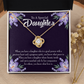 To My Daughter Good Person Daughter Infinity Knot Necklace Message Card-Express Your Love Gifts