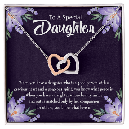 To My Daughter Good Person Daughter Inseparable Necklace-Express Your Love Gifts