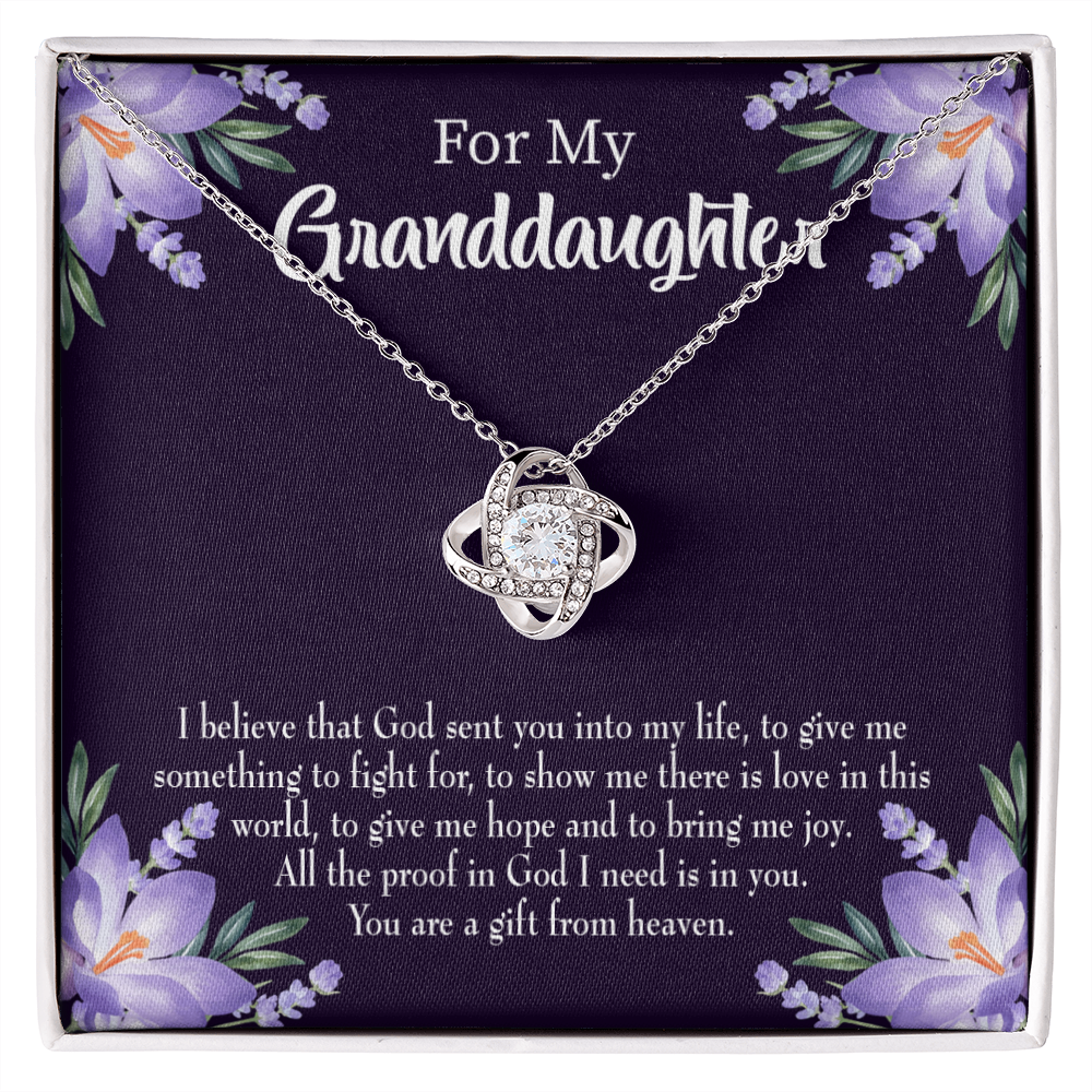 To My Daughter Granddaughter Gift From Heaven Infinity Knot Necklace Message Card-Express Your Love Gifts