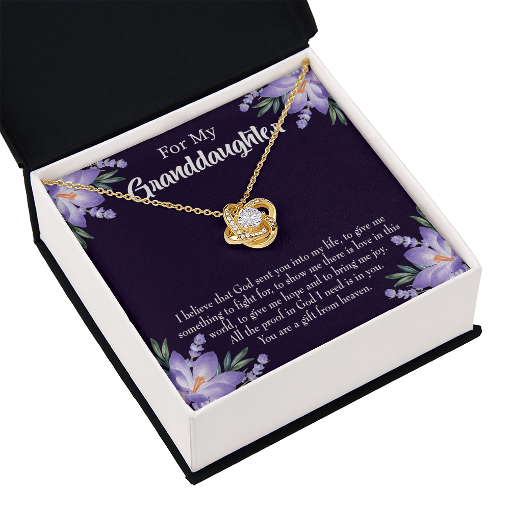To My Daughter Granddaughter Gift From Heaven Infinity Knot Necklace Message Card-Express Your Love Gifts