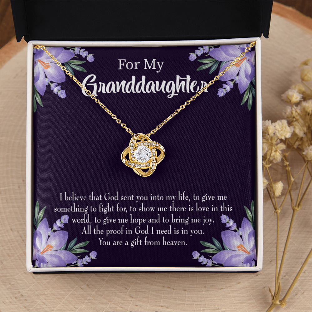 To My Daughter Granddaughter Gift From Heaven Infinity Knot Necklace Message Card-Express Your Love Gifts