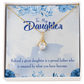 To My Daughter Great Daughter Amazing Dad Alluring Ribbon Necklace Message Card-Express Your Love Gifts