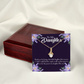 To My Daughter Great Daughter to Parent Alluring Ribbon Necklace Message Card-Express Your Love Gifts