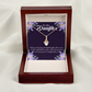To My Daughter Great Daughter to Parent Alluring Ribbon Necklace Message Card-Express Your Love Gifts