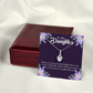 To My Daughter Great Daughter to Parent Alluring Ribbon Necklace Message Card-Express Your Love Gifts