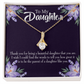 To My Daughter Great Daughter to Parent Alluring Ribbon Necklace Message Card-Express Your Love Gifts