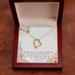 To My Daughter Great Heart Forever Necklace w Message Card-Express Your Love Gifts