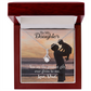 To My Daughter Greatest Daughter to Dad Alluring Ribbon Necklace Message Card-Express Your Love Gifts