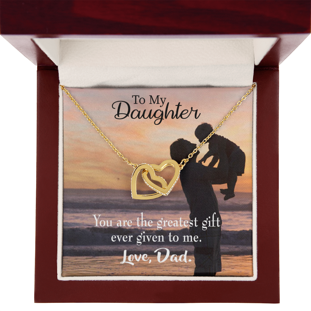 To My Daughter Greatest Daughter to Dad Inseparable Necklace-Express Your Love Gifts