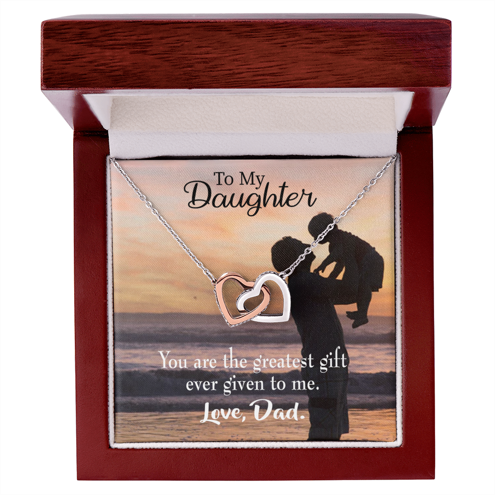To My Daughter Greatest Daughter to Dad Inseparable Necklace-Express Your Love Gifts