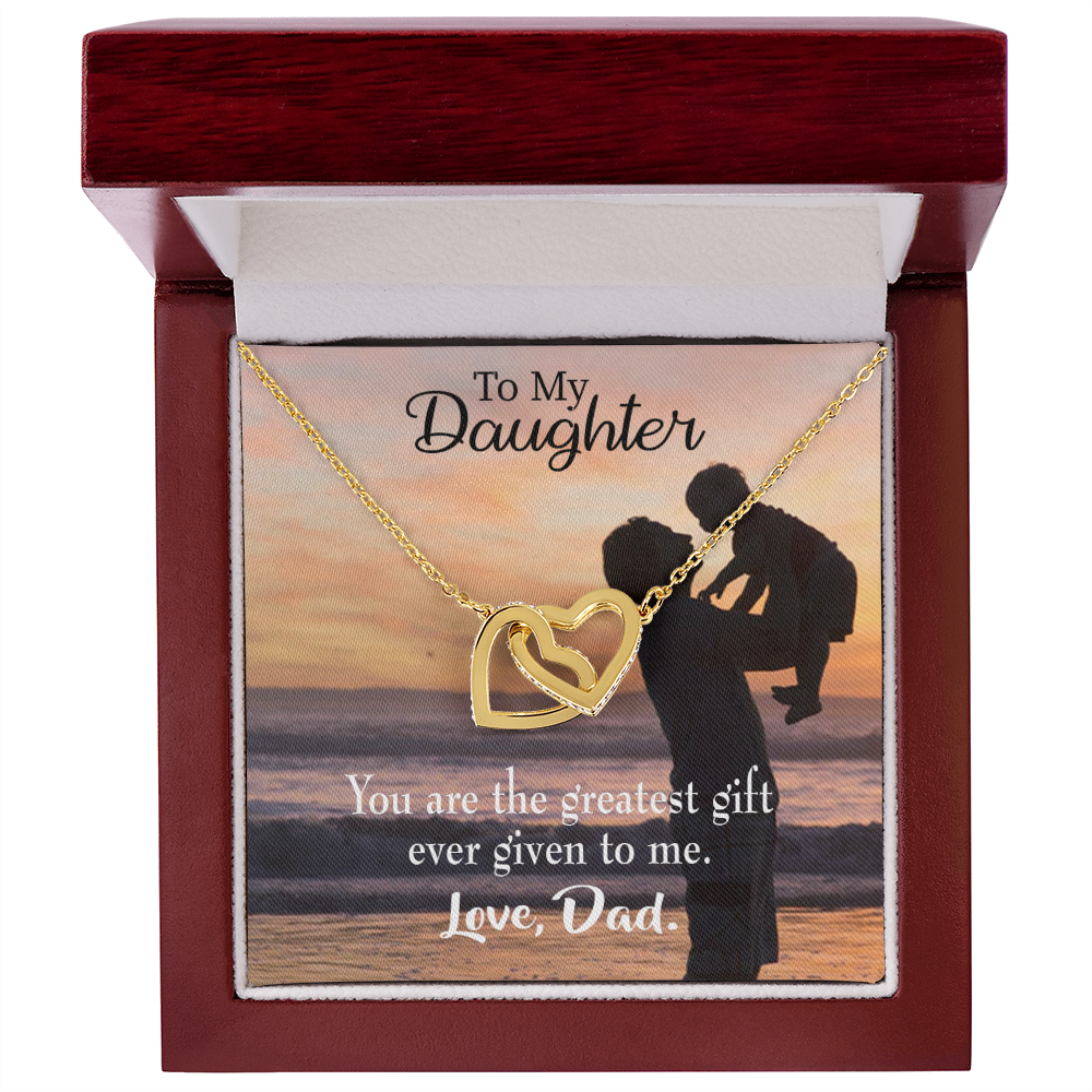 To My Daughter Greatest Daughter to Dad Inseparable Necklace-Express Your Love Gifts