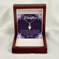 To My Daughter Greatest Wish From Dad Alluring Ribbon Necklace Message Card-Express Your Love Gifts