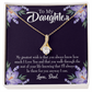 To My Daughter Greatest Wish From Dad Alluring Ribbon Necklace Message Card-Express Your Love Gifts