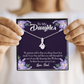 To My Daughter Greatest Wish From Dad Alluring Ribbon Necklace Message Card-Express Your Love Gifts