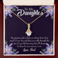 To My Daughter Greatest Wish From Dad Alluring Ribbon Necklace Message Card-Express Your Love Gifts