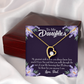To My Daughter Greatest Wish From Dad Forever Necklace w Message Card-Express Your Love Gifts