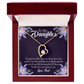 To My Daughter Greatest Wish From Dad Forever Necklace w Message Card-Express Your Love Gifts