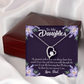 To My Daughter Greatest Wish From Dad Forever Necklace w Message Card-Express Your Love Gifts