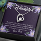 To My Daughter Greatest Wish From Dad Forever Necklace w Message Card-Express Your Love Gifts