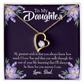 To My Daughter Greatest Wish From Dad Forever Necklace w Message Card-Express Your Love Gifts