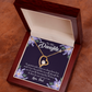 To My Daughter Greatest Wish From Dad Forever Necklace w Message Card-Express Your Love Gifts
