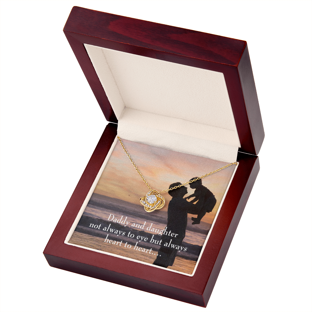 To My Daughter Heart to Heart From Dad Infinity Knot Necklace Message Card-Express Your Love Gifts