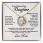 To My Daughter How Much You Mean to Me Forever Necklace w Message Card-Express Your Love Gifts