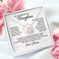 To My Daughter How Much You Mean to Me From Mom Infinity Knot Necklace Message Card-Express Your Love Gifts