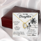To My Daughter I'll Always Be With You From Mom Forever Necklace w Message Card-Express Your Love Gifts