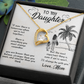 To My Daughter I'll Always Be With You From Mom Forever Necklace w Message Card-Express Your Love Gifts