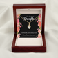To My Daughter I Love You As You Were Alluring Ribbon Necklace Message Card-Express Your Love Gifts