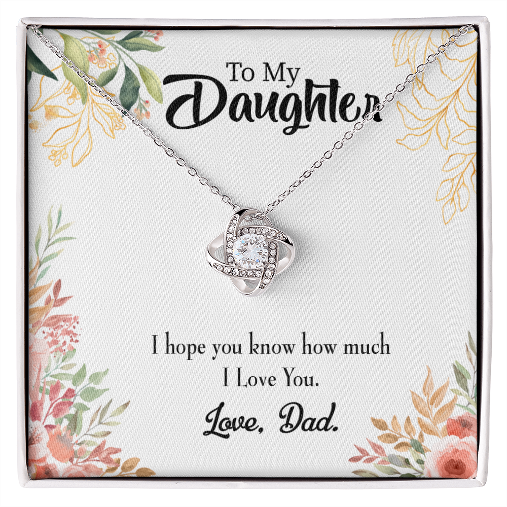 To My Daughter I Love You From Dad Infinity Knot Necklace Message Card-Express Your Love Gifts