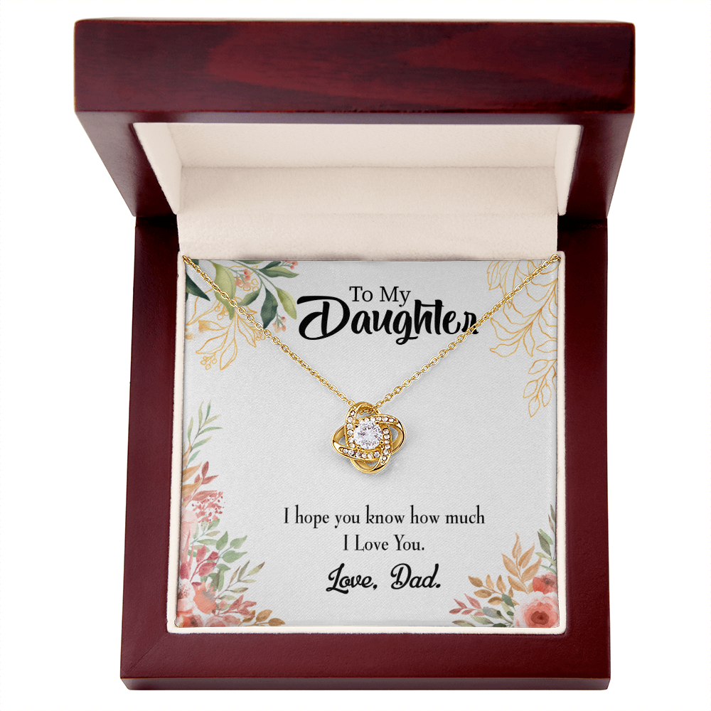 To My Daughter I Love You From Dad Infinity Knot Necklace Message Card-Express Your Love Gifts