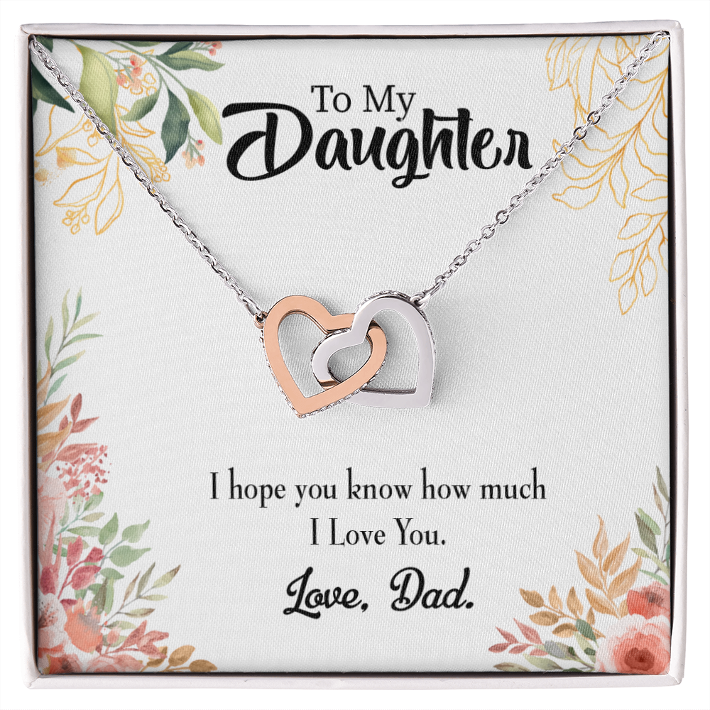 To My Daughter I Love You From Dad Inseparable Necklace-Express Your Love Gifts