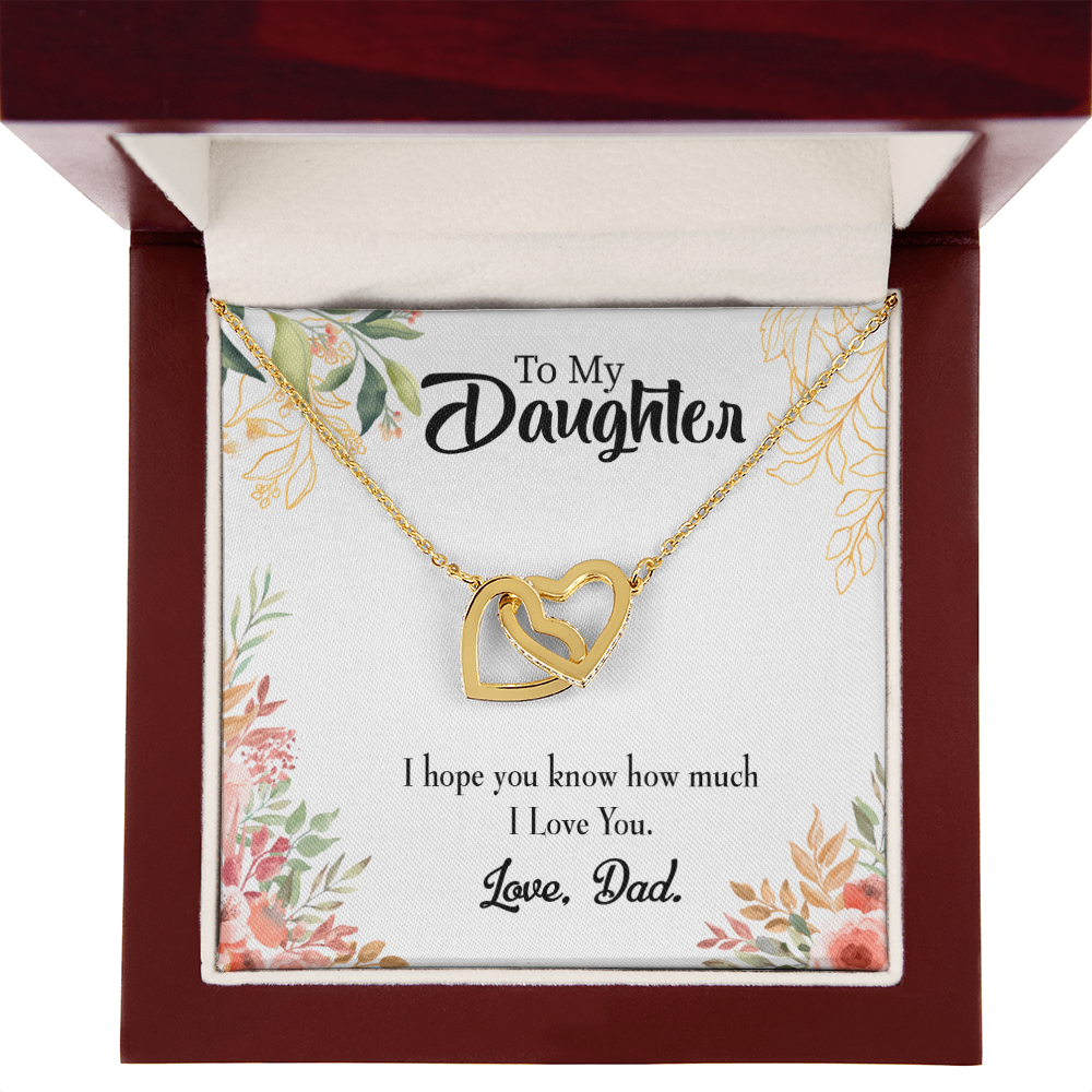 To My Daughter I Love You From Dad Inseparable Necklace-Express Your Love Gifts