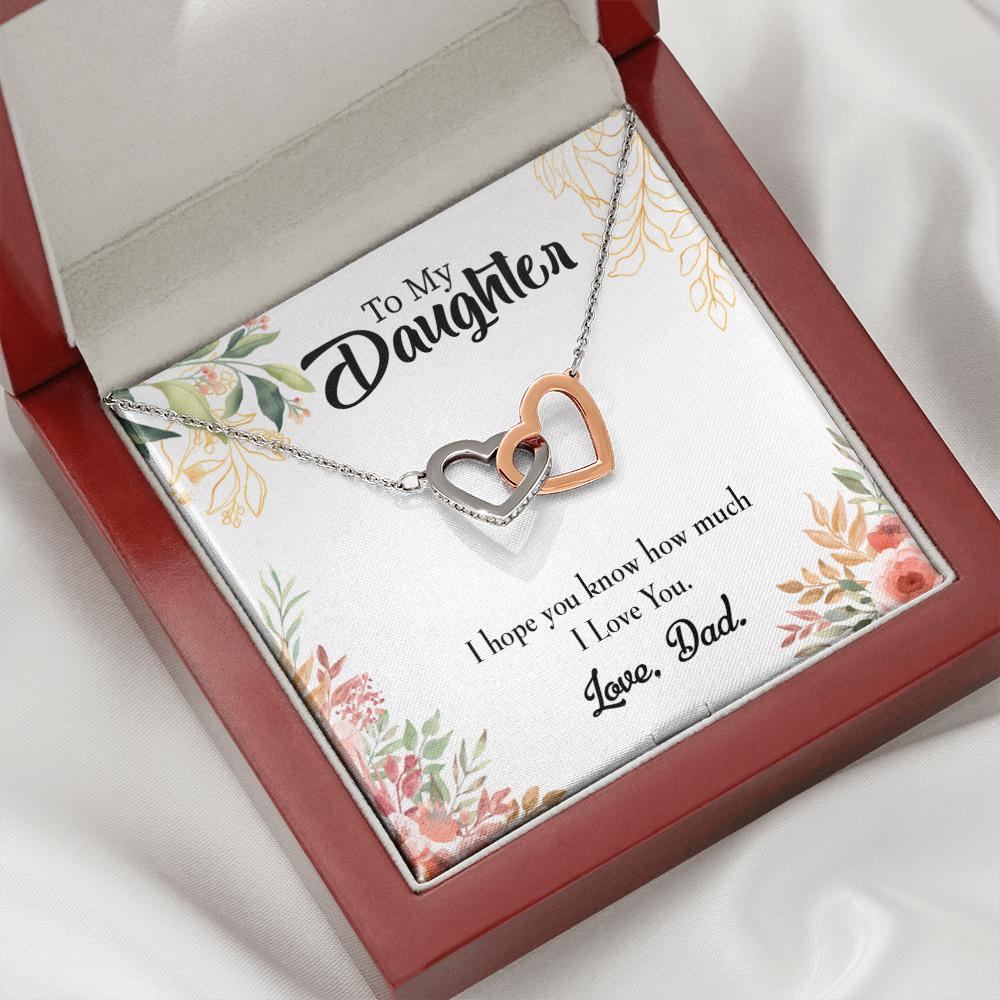 To My Daughter I Love You From Dad Inseparable Necklace-Express Your Love Gifts