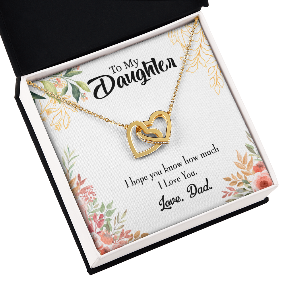 To My Daughter I Love You From Dad Inseparable Necklace-Express Your Love Gifts