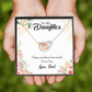 To My Daughter I Love You From Dad Inseparable Necklace-Express Your Love Gifts