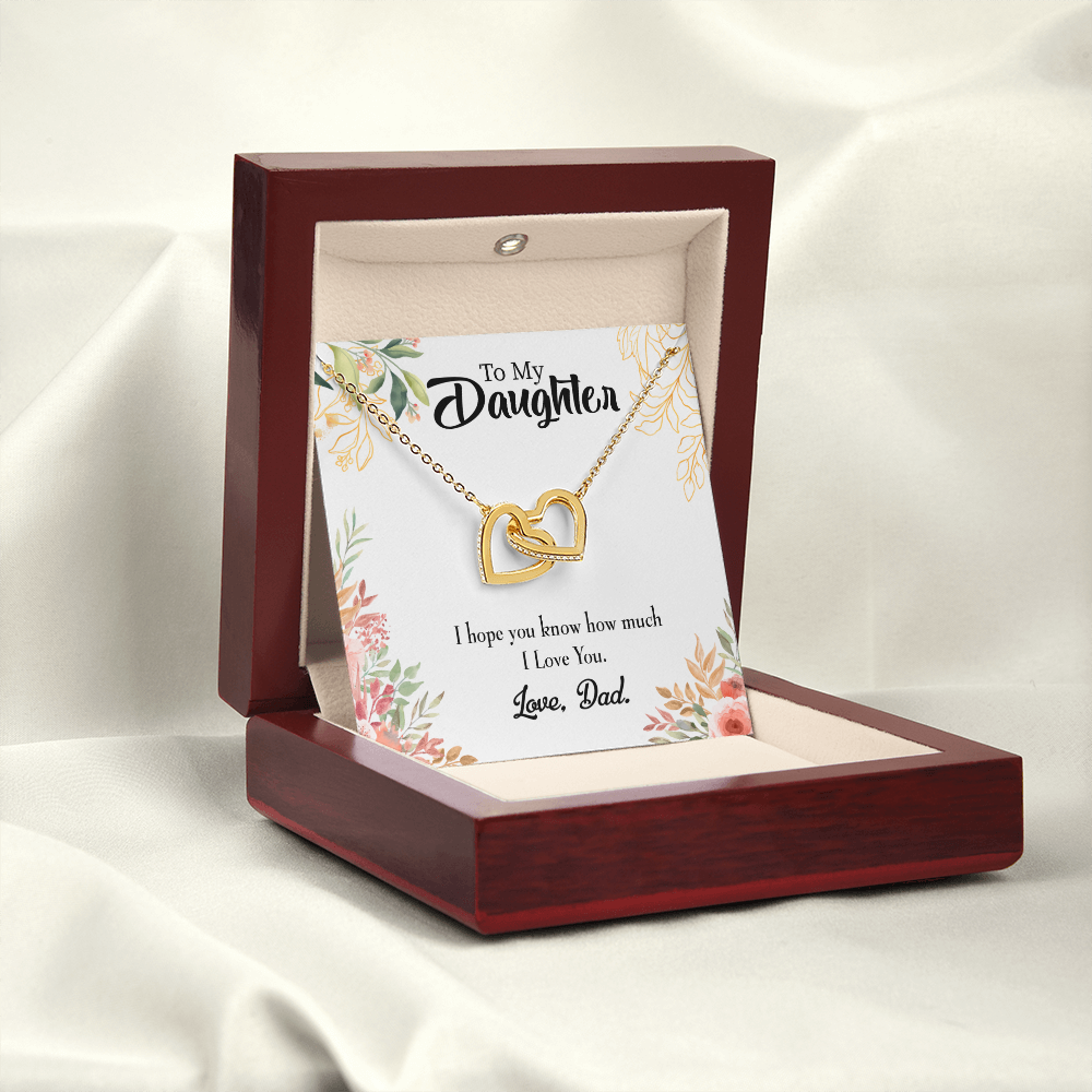 To My Daughter I Love You From Dad Inseparable Necklace-Express Your Love Gifts