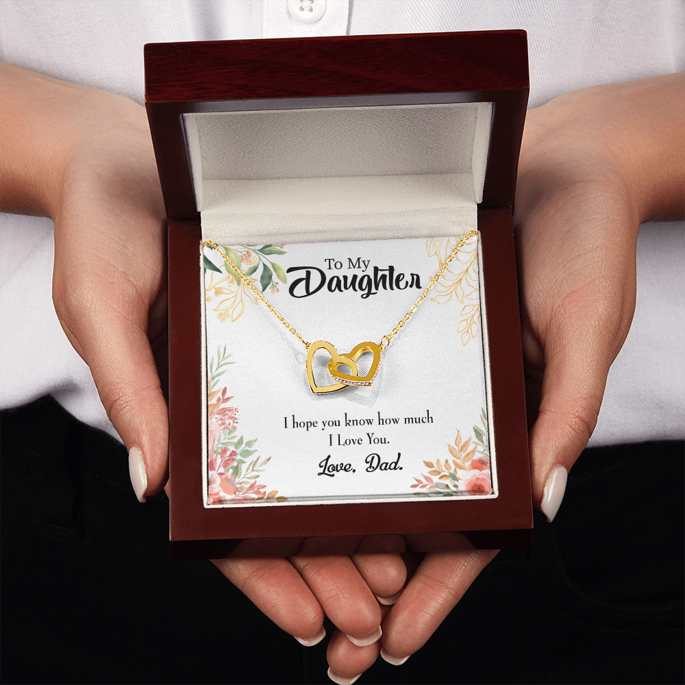 To My Daughter I Love You From Dad Inseparable Necklace-Express Your Love Gifts