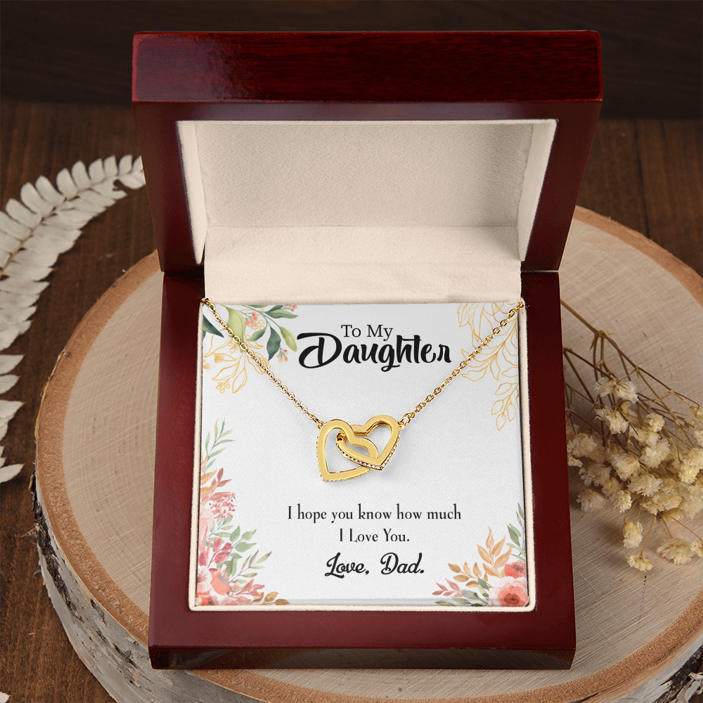 To My Daughter I Love You From Dad Inseparable Necklace-Express Your Love Gifts