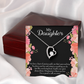 To My Daughter I’m so Proud to Call You Mine! Forever Necklace w Message Card-Express Your Love Gifts