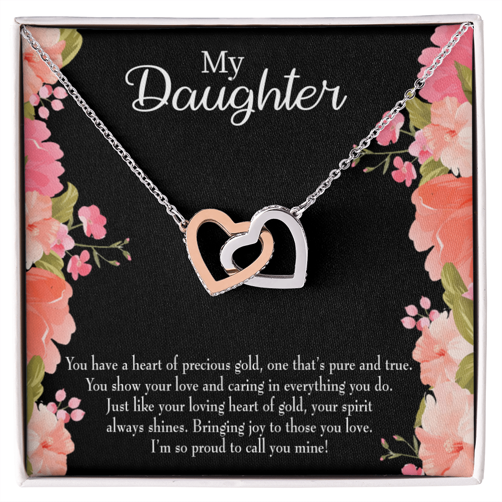 To My Daughter I’m so Proud to Call you Mine! Inseparable Necklace-Express Your Love Gifts