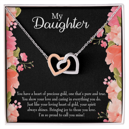 To My Daughter I’m so Proud to Call you Mine! Inseparable Necklace-Express Your Love Gifts