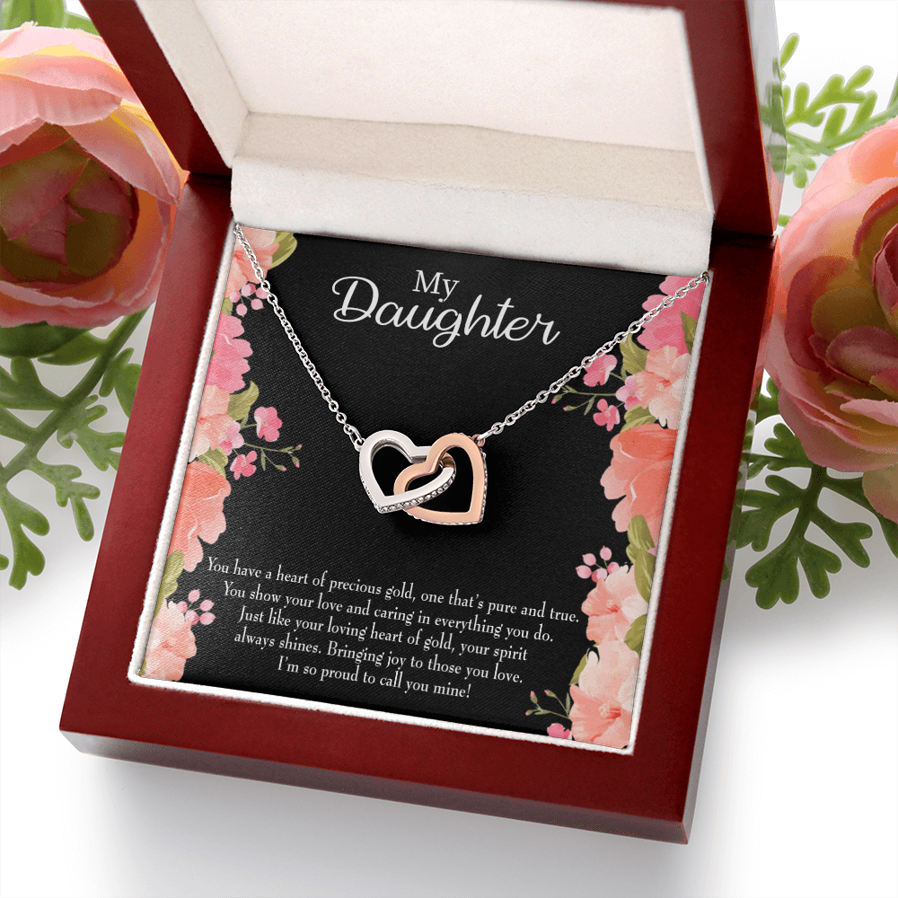 To My Daughter I’m so Proud to Call you Mine! Inseparable Necklace-Express Your Love Gifts