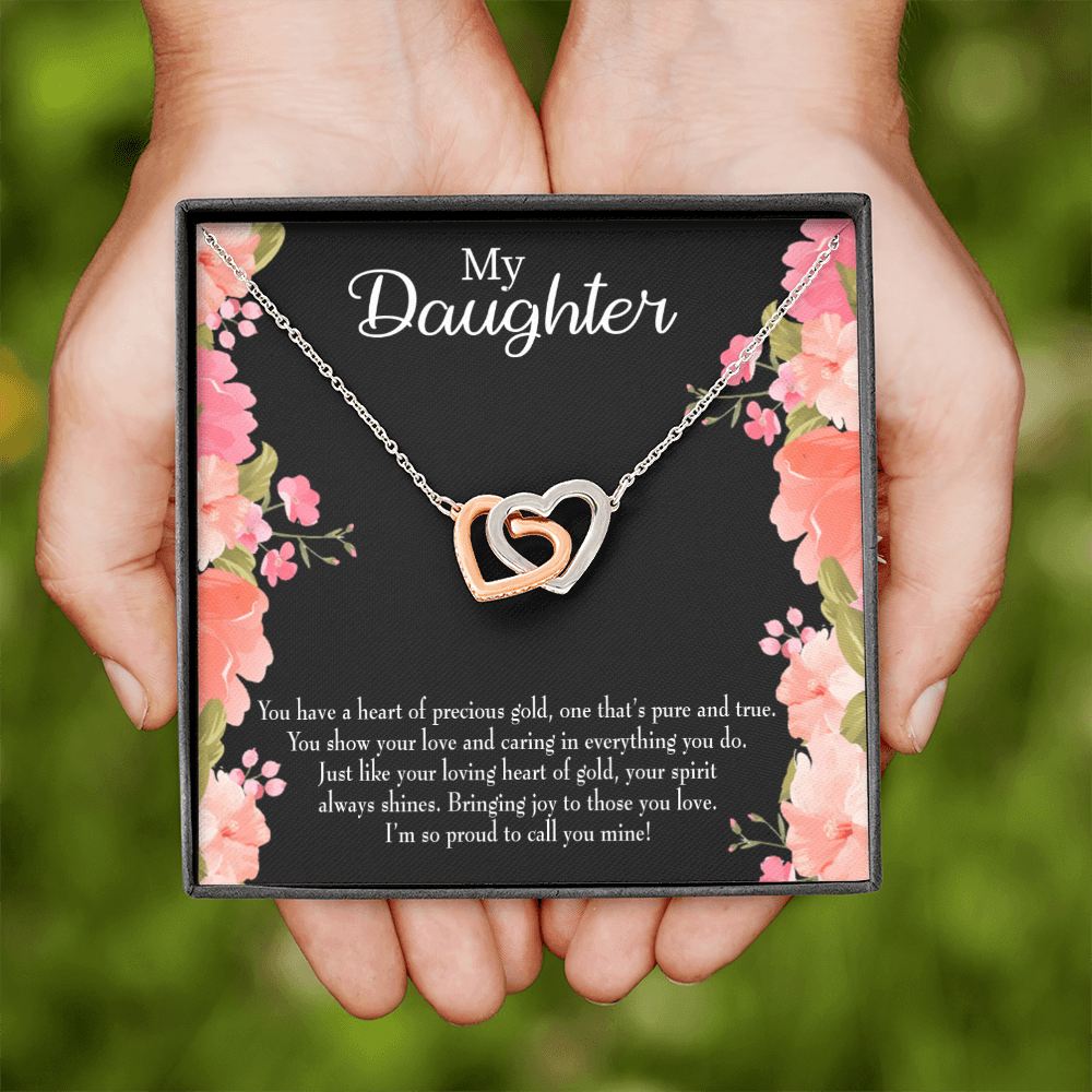 To My Daughter I’m so Proud to Call you Mine! Inseparable Necklace-Express Your Love Gifts