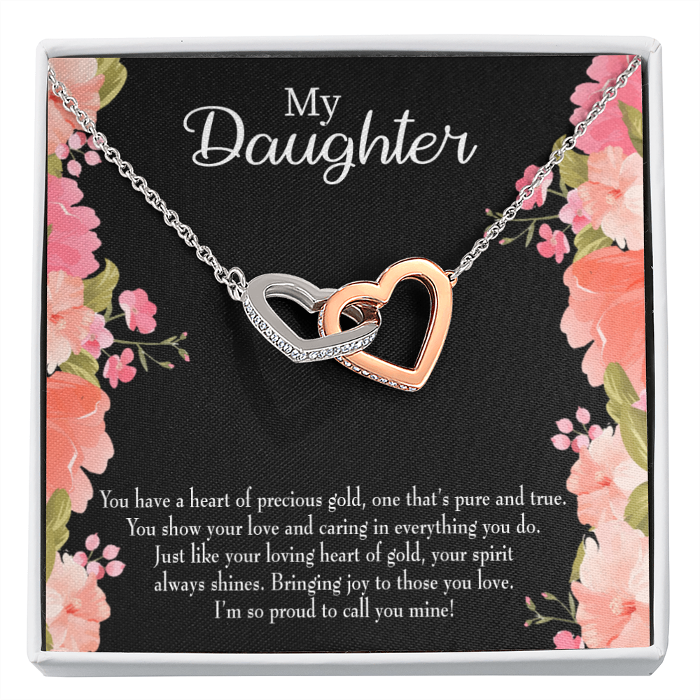 To My Daughter I’m so Proud to Call you Mine! Inseparable Necklace-Express Your Love Gifts