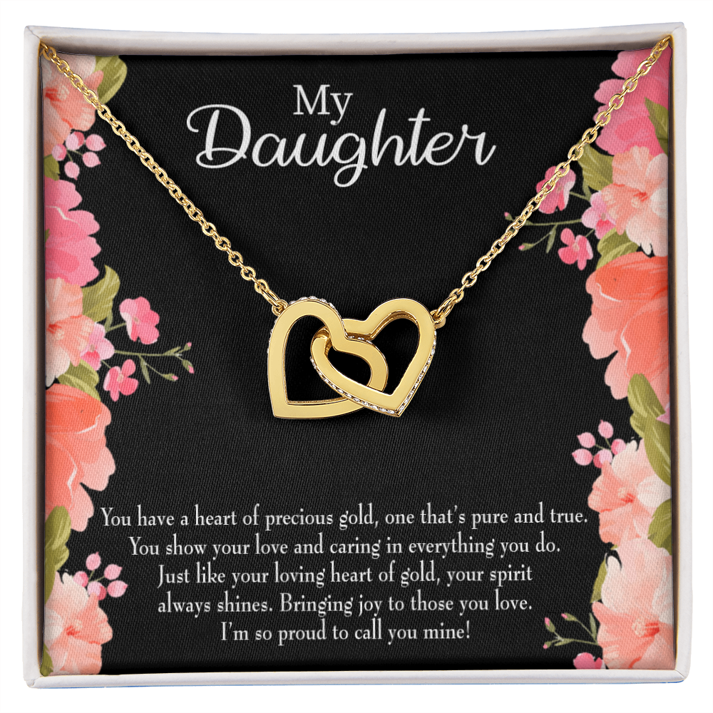 To My Daughter I’m so Proud to Call you Mine! Inseparable Necklace-Express Your Love Gifts