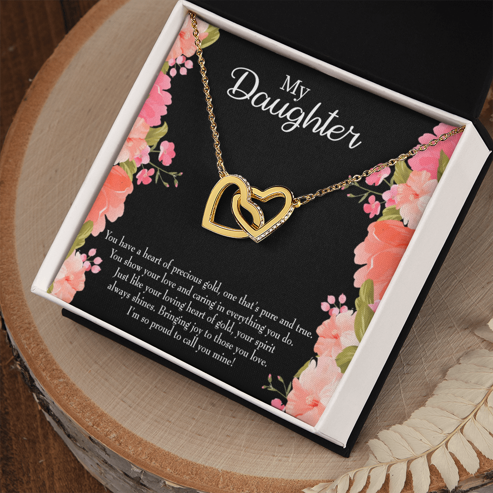 To My Daughter I’m so Proud to Call you Mine! Inseparable Necklace-Express Your Love Gifts