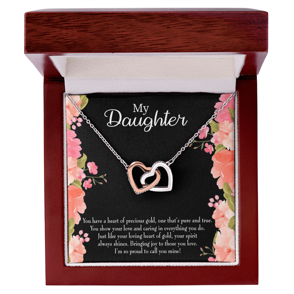 To My Daughter I’m so Proud to Call you Mine! Inseparable Necklace-Express Your Love Gifts